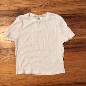 basic white crop top